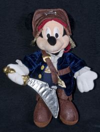 Disney Mickey Mouse Jack Sparrow Pirates of the Caribbean Bean Bag Plush